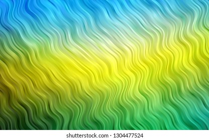 Dark Blue, Yellow vector template with abstract lines. A sample with blurred bubble shapes. Marble style for your business design.