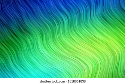 Dark Blue, Yellow vector template with lines, ovals. A completely new color illustration in marble style. A new texture for your  ad, booklets, leaflets.