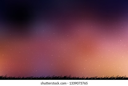Dark Blue, Yellow vector template with space stars. Shining colored illustration with bright astronomical stars. Pattern for futuristic ad, booklets.