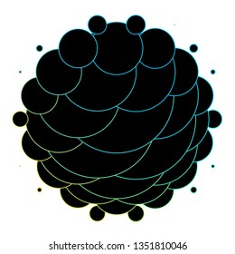 Dark Blue, Yellow vector template with circles. Abstract decorative design in gradient style with bubbles. Design for posters, banners.
