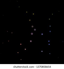 Dark Blue, Yellow vector template with neon stars. Decorative illustration with stars on abstract template. Design for your business promotion.