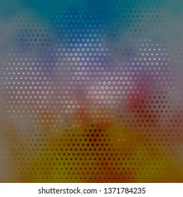 Dark Blue, Yellow vector template with circles. Colorful illustration with gradient dots in nature style. Pattern for business ads.