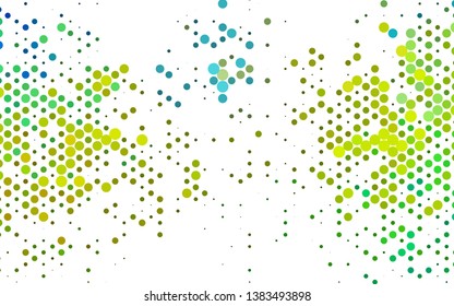 Dark Blue, Yellow vector template with spots. Blurred decorative design in abstract style with bubbles. Pattern for beautiful websites.