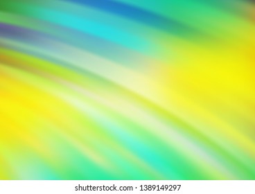 Dark Blue, Yellow vector template with liquid shapes. Shining illustration, which consist of blurred lines, circles. Textured wave pattern for backgrounds.