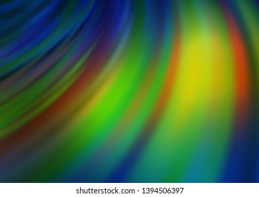 Dark Blue, Yellow vector template with lava shapes. Colorful abstract illustration with gradient lines. Pattern for your business design.
