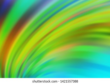 Dark Blue, Yellow vector template with bent lines. Modern gradient abstract illustration with bandy lines. A new texture for your  ad, booklets, leaflets.