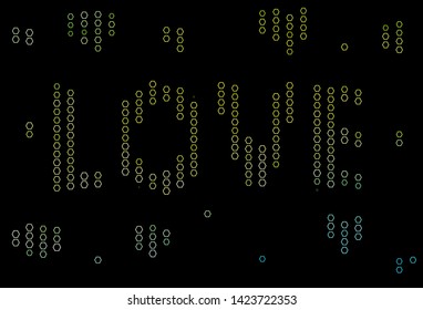 Dark Blue, Yellow vector template in hexagonal style. Colorful hexagons on abstract backdrop. Pattern for texture of wallpapers.