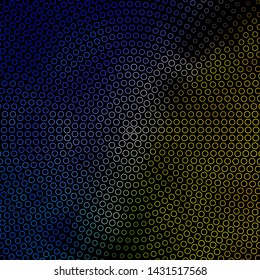 Dark Blue, Yellow vector template with circles. Illustration with set of shining colorful abstract spheres. Design for posters, banners.