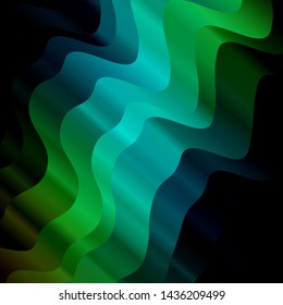 Dark Blue, Yellow vector template with lines. Abstract illustration with bandy gradient lines. Pattern for commercials, ads.