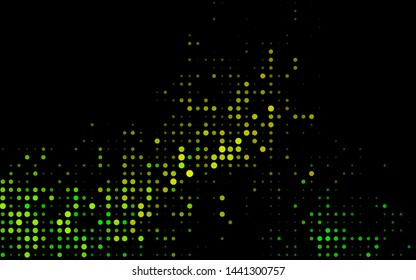 Dark Blue, Yellow vector template with circles. Blurred bubbles on abstract background with colorful gradient. Design for business adverts.