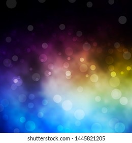 Dark Blue, Yellow vector template with circles. Abstract illustration with colorful spots in nature style. New template for your brand book.
