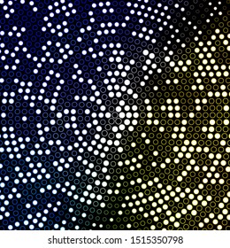 Dark Blue, Yellow vector template with circles. Illustration with set of shining colorful abstract spheres. Design for posters, banners.