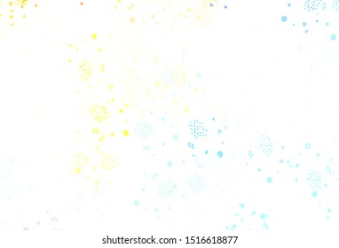 Dark Blue, Yellow vector template with chaotic shapes. Decorative design in abstract style with random forms. Simple design for your web site.
