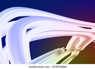 Dark Blue, Yellow vector template with wry lines. A shining illustration, which consists of curved lines. A completely new template for your design.