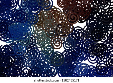 Dark Blue, Yellow vector template with wry lines. A circumflex abstract illustration with gradient. New composition for your brand book.