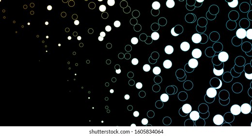 Dark Blue, Yellow vector template with circles. Abstract colorful disks on simple gradient background. Pattern for business ads.