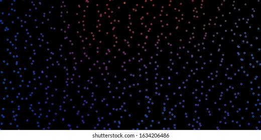 Dark Blue, Yellow vector template with neon stars. Shining colorful illustration with small and big stars. Best design for your ad, poster, banner.