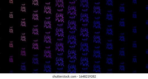 Dark Blue, Yellow vector template with businesswoman signs. Abstract illustration with a depiction of women's power. Elegant design for wallpapers.