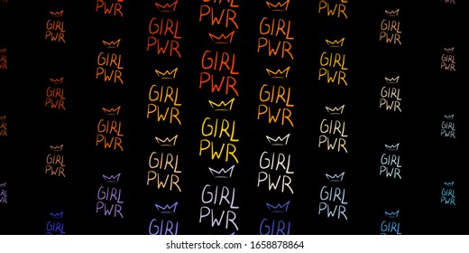 Dark Blue, Yellow vector template with businesswoman signs. Simple design in abstract style with women’s rights activism. Design for International Women’s Day.