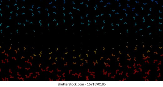 Dark Blue, Yellow vector template with esoteric signs. Colorful mystic symbols with a gradient in ancient style. Design for magic, spiritual events.
