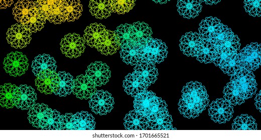Dark Blue, Yellow vector template with abstract forms. Modern abstract illustration with gradient random forms. Background for cell phones.