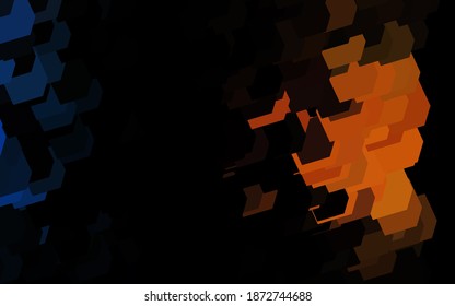 Dark Blue, Yellow vector template with rhombus. Decorative design in abstract style with rectangles. Pattern for busines ad, booklets, leaflets