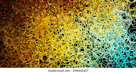 Dark blue, yellow vector template with abstract forms. Modern abstract illustration with gradient random forms. Background for cell phones.