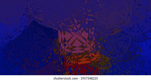 Dark Blue, Yellow vector template with triangle shapes. Outstanding abstract illustration with range of colorful triangles. Landing pages material.