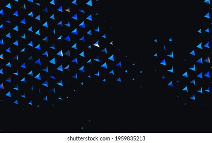 Dark Blue, Yellow vector template with crystals, triangles. Triangles on abstract background with colorful gradient. Modern design for your business card.