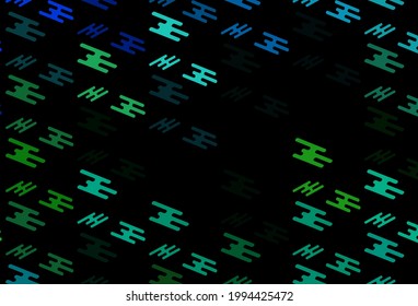 Dark Blue, Yellow vector template with repeated sticks. Decorative shining illustration with lines on abstract template. Pattern for ads, posters, banners.
