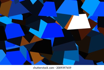 Dark Blue, Yellow vector template with crystals, triangles. Abstract gradient illustration with triangles. Background for a cell phone.