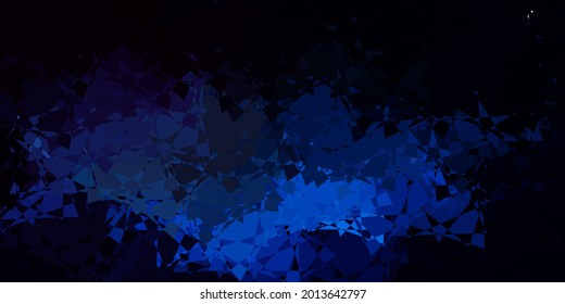 Azul oscuro, plantilla vectorial amarilla con formas triangulares. Magnífica ilustración abstracta con formas triangulares, formas. Una adición fácil a sus comerciales.