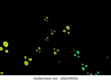 Azul oscuro, plantilla vectorial amarilla con formas lava. Ilustración colorida en estilo de mármol abstracto con gradiente. Una plantilla completamente nueva para el diseño de su negocio.