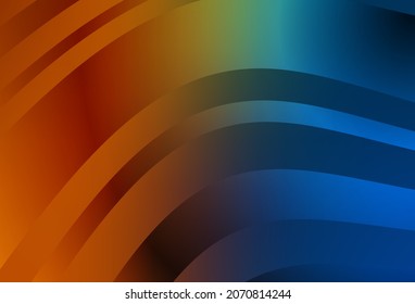 Dark Blue, Yellow vector template with bent lines. Modern gradient abstract illustration with bandy lines. Abstract design for your web site.