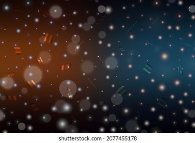 Azul oscuro, plantilla de vector amarillo con círculos. Diseño decorativo borroso en estilo abstracto con burbujas. Fondo de escritorio para un teléfono móvil.