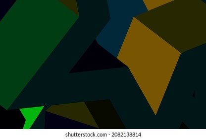 Dark Blue, Yellow vector template with sky stars. Glitter abstract illustration with colored stars. Template for cosmic backgrounds.