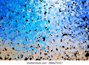 Dark Blue, Yellow vector template with crystals, triangles. Beautiful illustration with triangles in nature style. Modern template for landing page.
