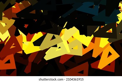 Dunkelblau, Gelbe Vektorvorlage mit Kristallen, Dreiecken. Abstrakte Glitter-Illustration mit dreieckigen Formen. Hintergrund für ein Handy.