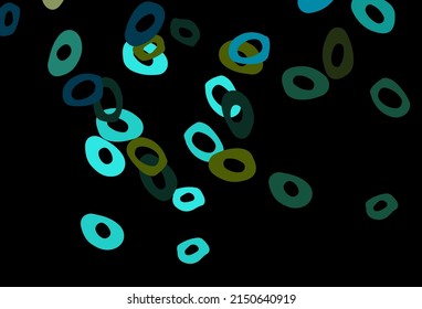 Dark Blue, Yellow vector template with circles. Modern abstract illustration with colorful water drops. Pattern for ads, leaflets.