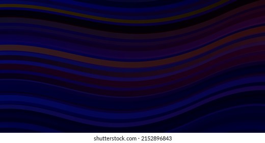 Dark Blue, Yellow vector template with curves. Colorful illustration in abstract style with bent lines. Pattern for ads, commercials.