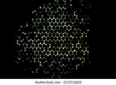 Azul oscuro, plantilla vectorial amarilla con estilo cuadrado. Diseño decorativo de estilo abstracto con rectángulos. Patrón para sitios web, páginas de inicio.