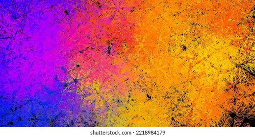 Dark blue, yellow vector template with circles. Illustration with set of shining colorful abstract spheres. Pattern for wallpapers, curtains.