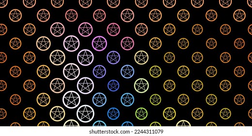 Dark Blue, Yellow vector template with esoteric signs. Abstract illustration with gothic gradient shapes. Background for esoteric, mystic designs.