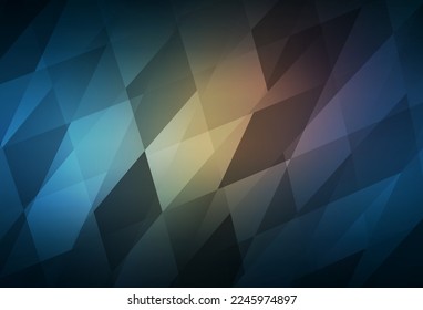 Dark Blue, Yellow vector template with rhombus. Illustration with set of colorful rectangles. Pattern for busines ad, booklets, leaflets