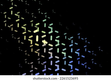 Dark Blue, Yellow vector template with repeated sticks. Glitter abstract illustration with colorful sticks. Pattern for ads, posters, banners.