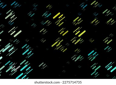 Dark Blue, Yellow vector template with repeated sticks. Blurred decorative design in simple style with lines. Pattern for business booklets, leaflets.