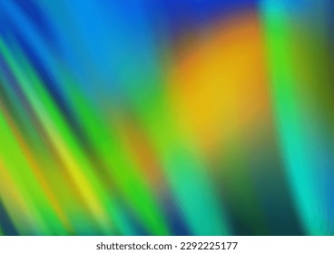 Dark Blue, Yellow vector template with bent ribbons. Modern gradient abstract illustration with bandy lines. The best blurred design for your business.