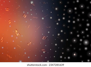 Azul oscuro, plantilla de vector amarillo en estilo carnaval. Una Ilustración inteligente con elementos de Navidad degradados. Mejor diseño para un afiche de la universidad, pancarta.
