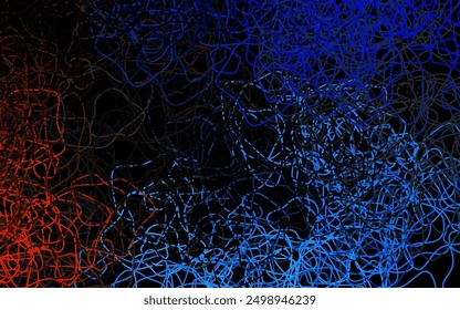 Dark Blue, Yellow vector template with chaotic shapes. Decorative design in abstract style with random forms. Background for a cell phone.
