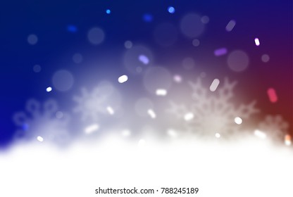 Dark Blue, Yellow vector template with ice snowflakes. Modern geometrical abstract illustration with crystals of ice. The pattern can be used for new year leaflets.